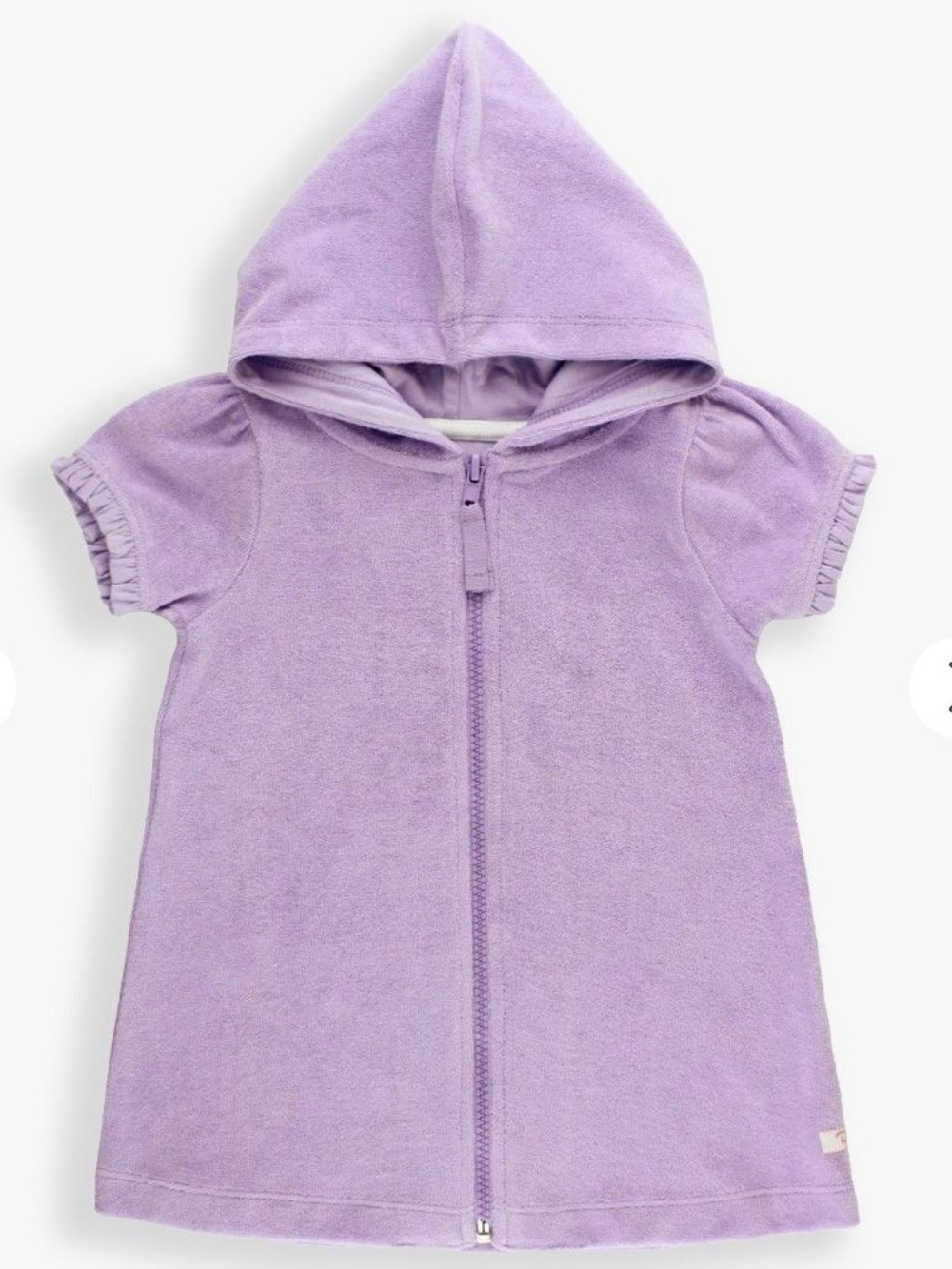 EUC Ruffle Butts Terry Full-Zip Cover Up - Lavender